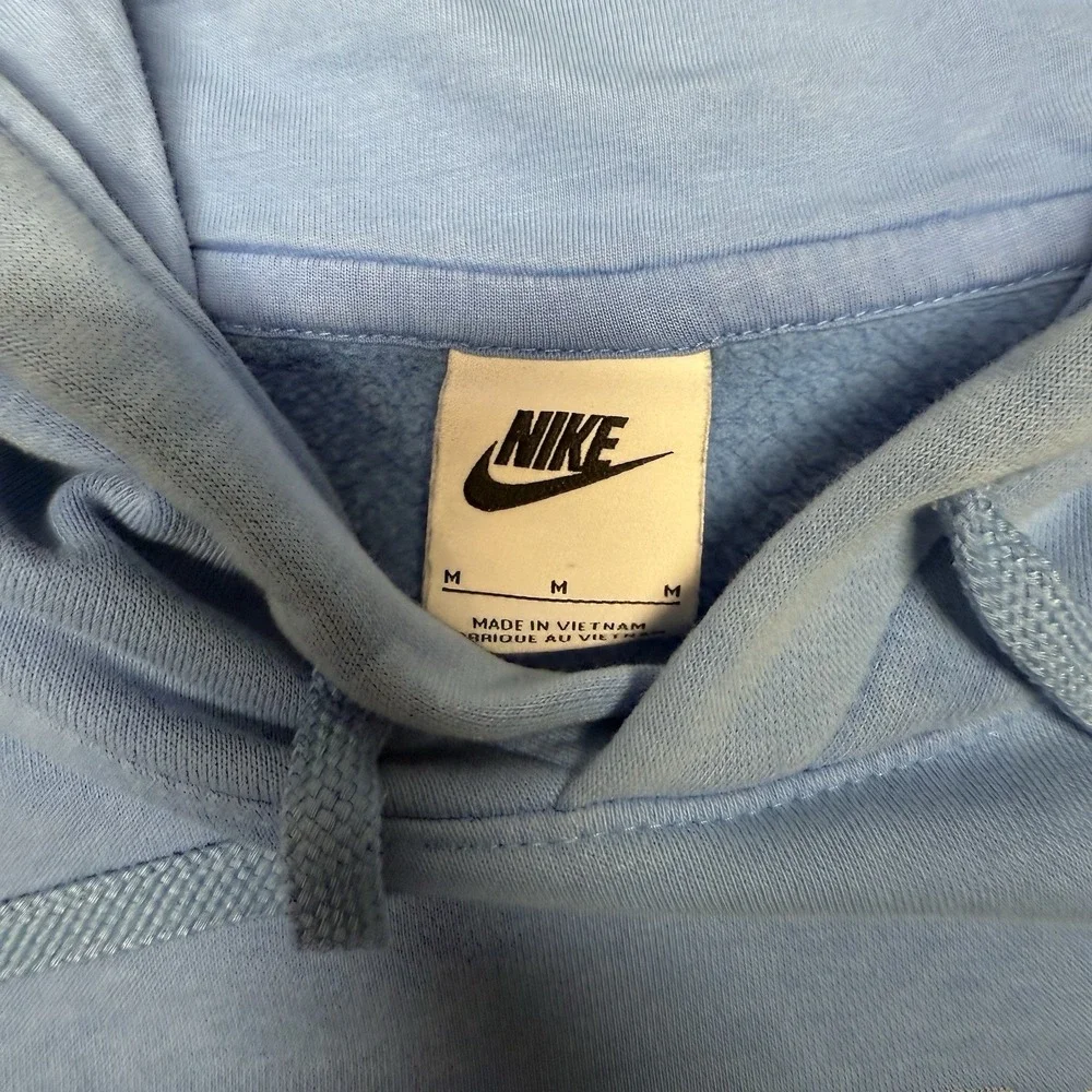 Nike Air Logo Long Sleeve Hoodie Sweatshirt‎ Light Blue Casual Medium Just Do It